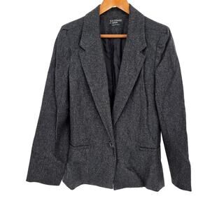 VTG E.R. Gerard  Renlyn Charcoal Wool USA Made Career Blazer Jacket 10 Old Money